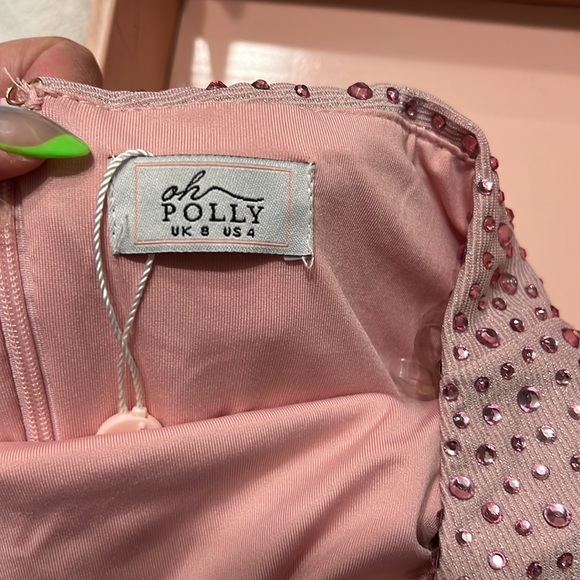 Oh Polly Embellished halter neck mini dress - Picture 4 of 7